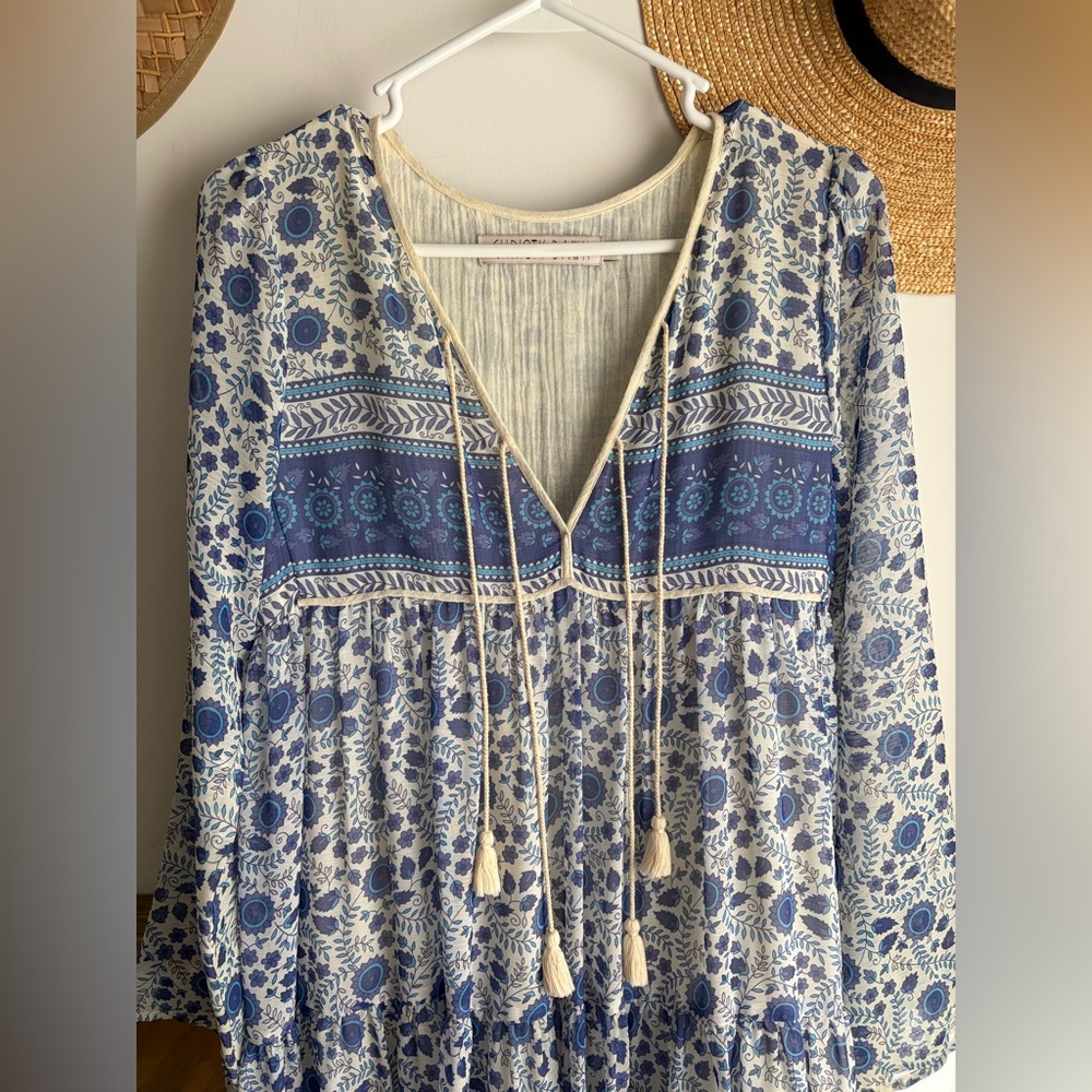 Rare Christy Dawn The Paloma Dress in blue Paisley oversized fit Spring Summer - Picture 12 of 12